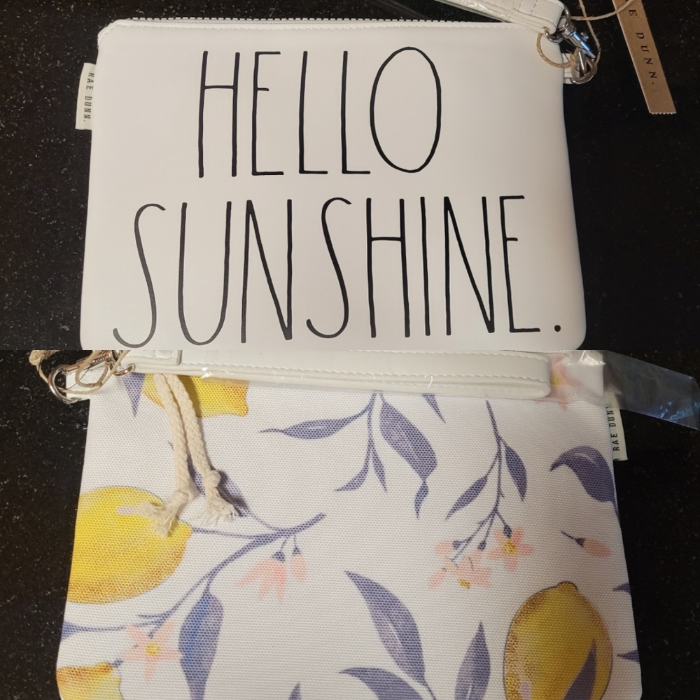 Rae Dunn Hello Sunshine Wristlet Pouch